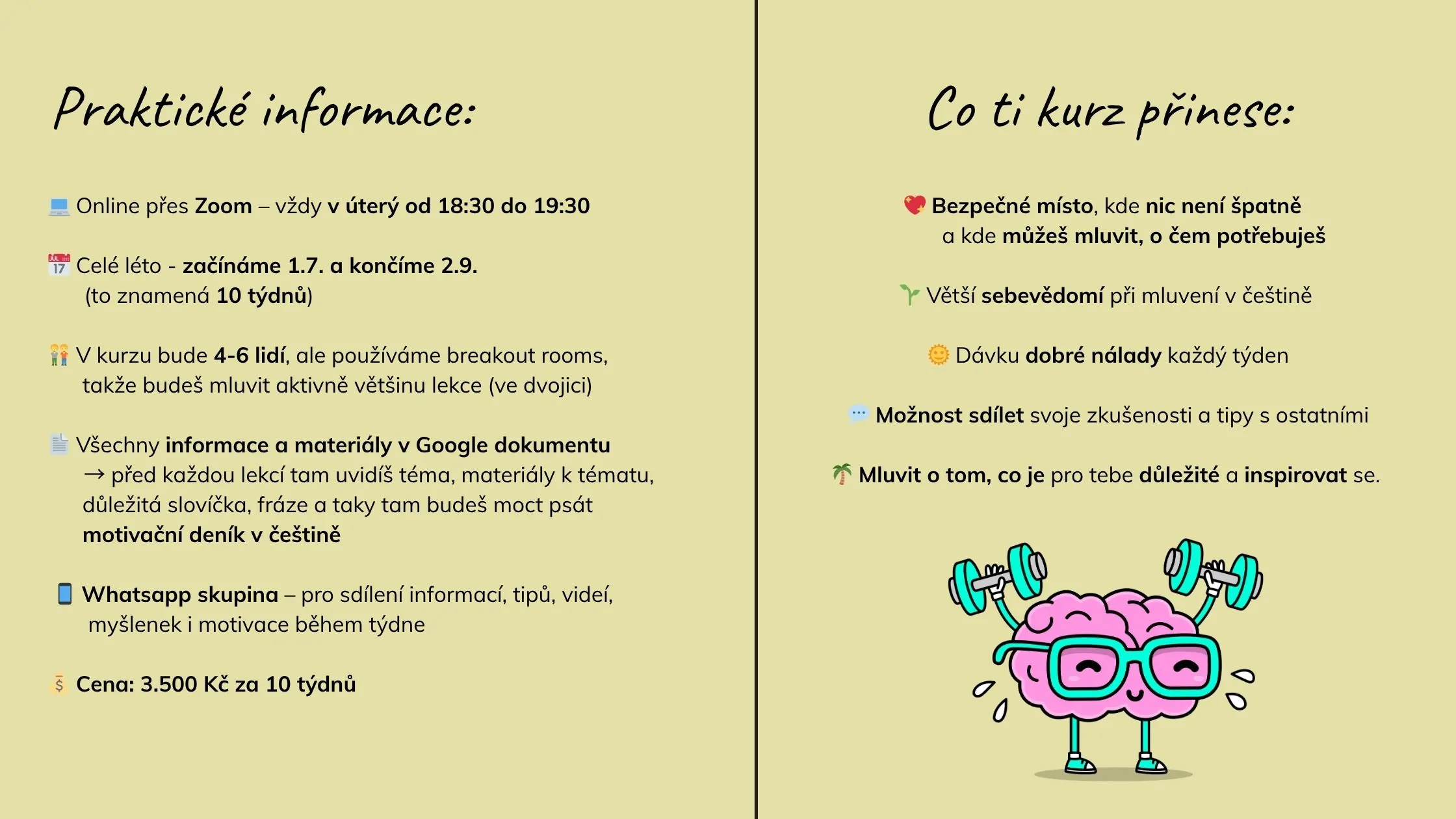 základní informace o kurzu a co ti přinese