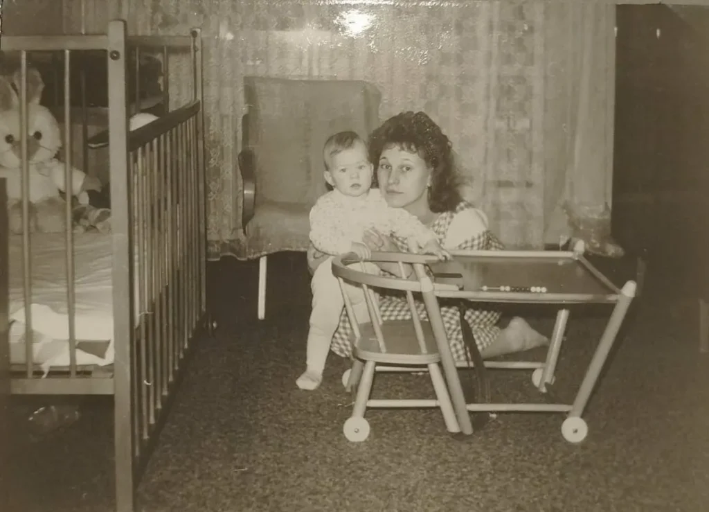 já, když mi byl asi rok s maminkou